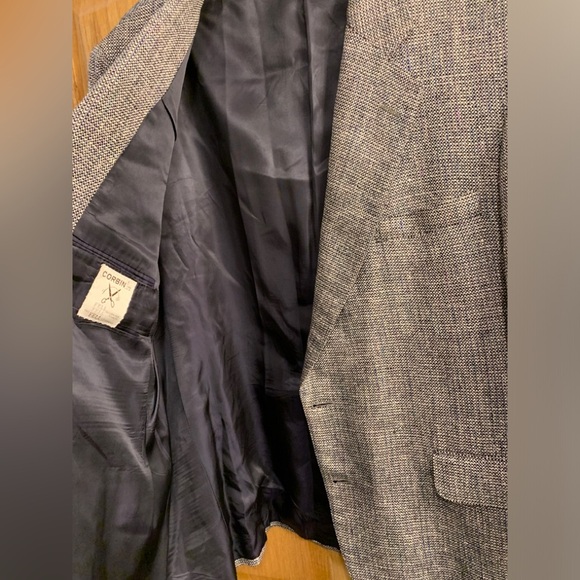 Vintage Corbin Gray Tweed Wool Blazer Men’s 40R Sport Jacket Coat Two Button - Picture 5 of 8